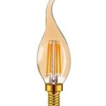 CT-4281A - RUSTİK LED AMPUL KIVRIK E14 4W AMBER