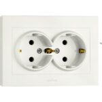 400010300907 - GRANO BEYAZ İKİLİ TOPRAKLI PRİZ ÇERÇEVELİ