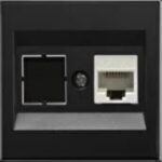 600000317229 - GRANO METALİK SİYAH TEKLİ DATA PRİZ CAT6 RJ45