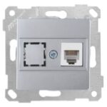 22001250182 - RİTA İNOX Mek+Tuş Telefon Prizi 1Xrj12 (Cat3)