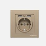 2220619283 - RİTA USBLİ TOPRAKLI PRİZ TİTANİUM